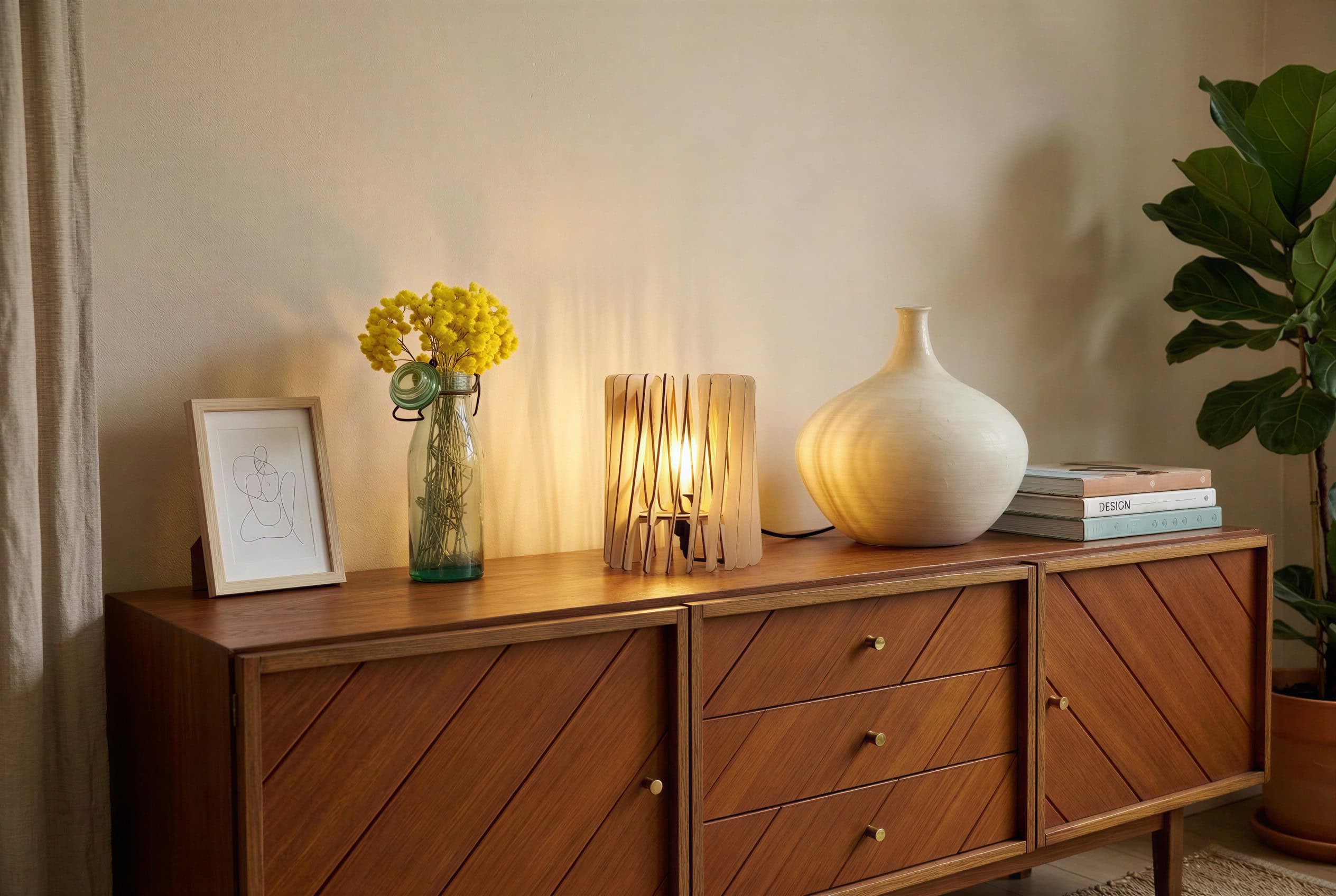Bertrand Le volcan — Luminaire artisanal en bois