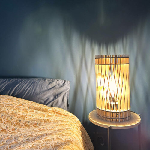 Lampe de chevet en bois