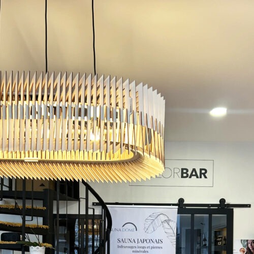 Luminaire moderne contemporain en bois