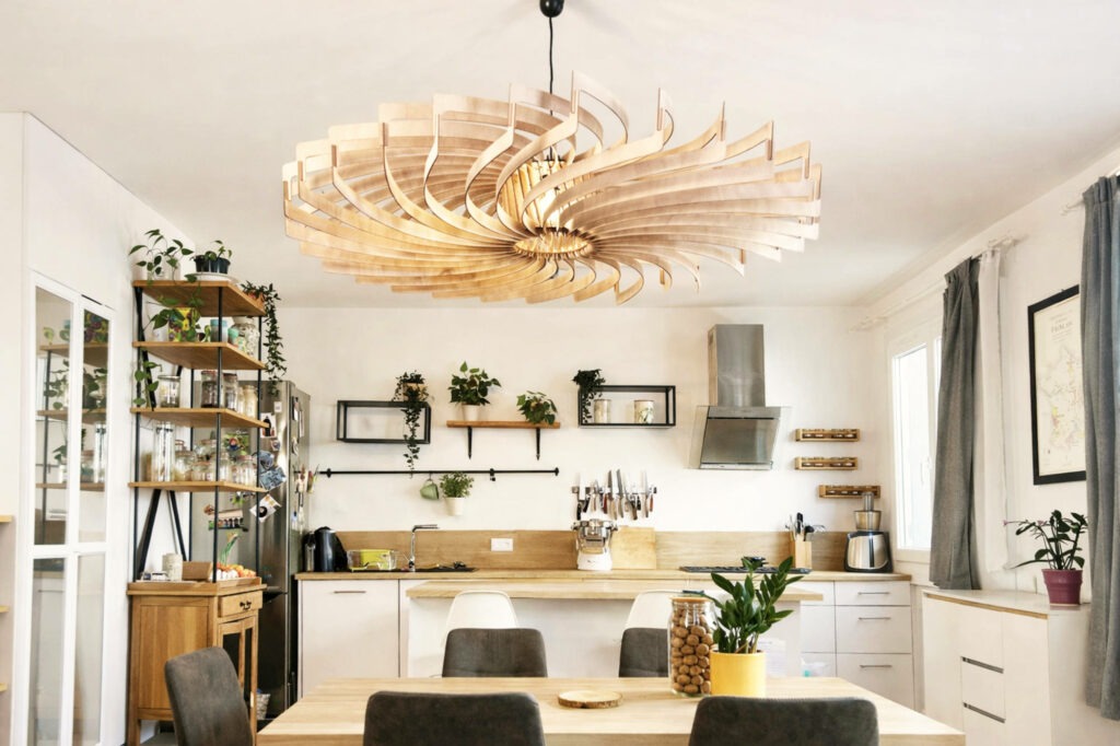 Suspension en bois design