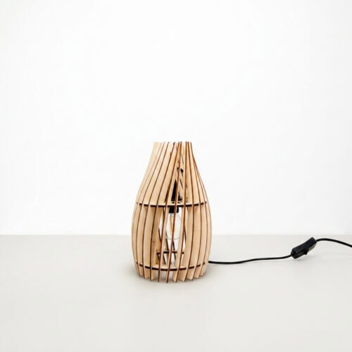 Petite lampe à poser en bois - Fabriquée à Lyon