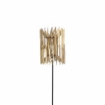 Lampadaire en bois Léon L'accordéon allumé – Atelier Sâpi