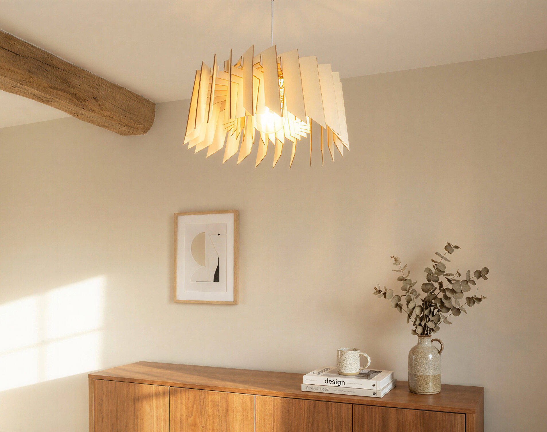 Morane La gogane, luminaire artisanal en bois